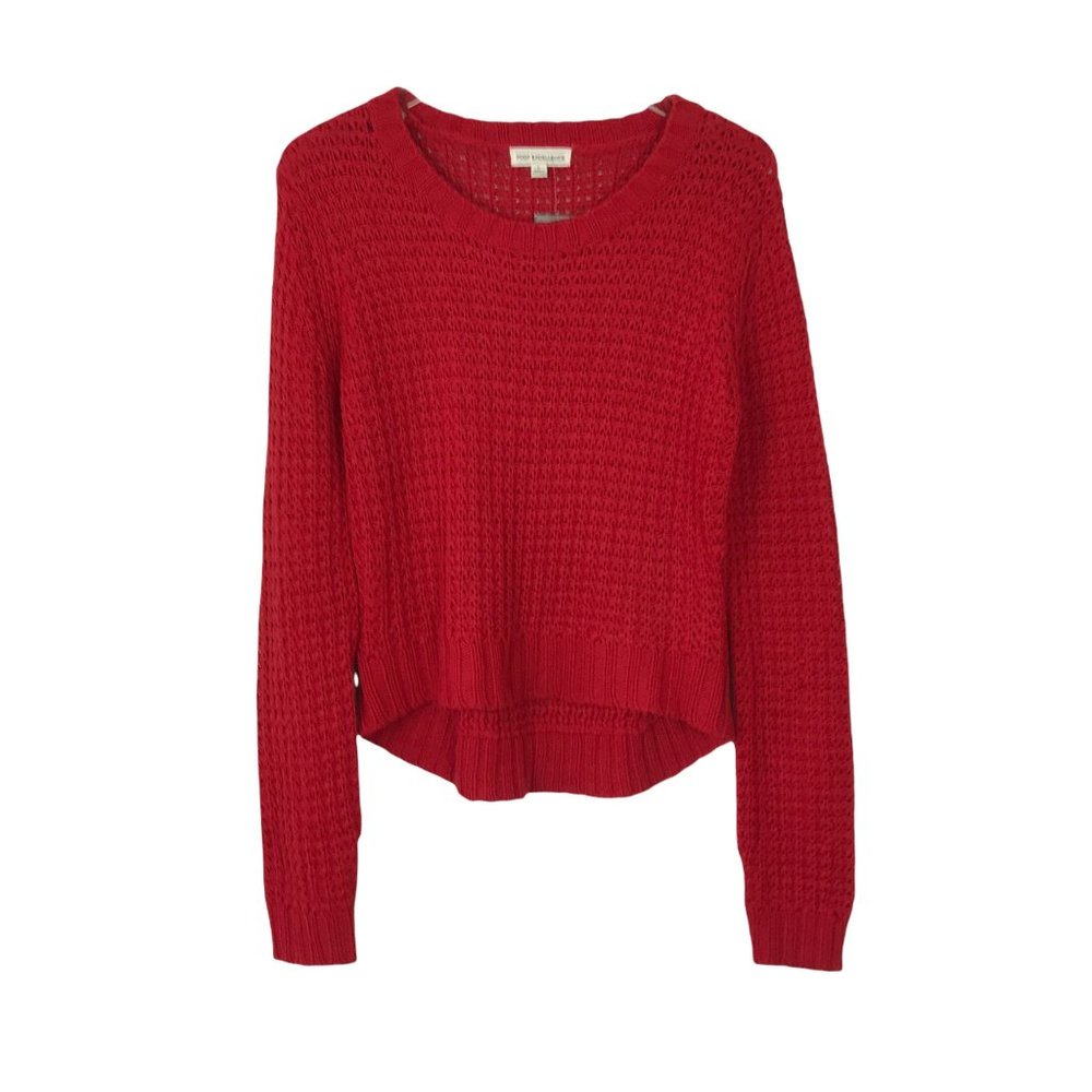 Poof Excellence NWT Red Crewneck Knit Sweater Size L